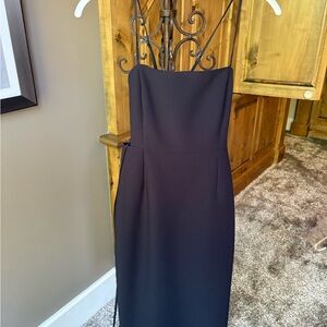 BCBGMaxAzria Black Spaghetti Strap Sheath Dress